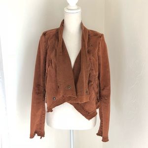 Free People rust denim jacket size XS